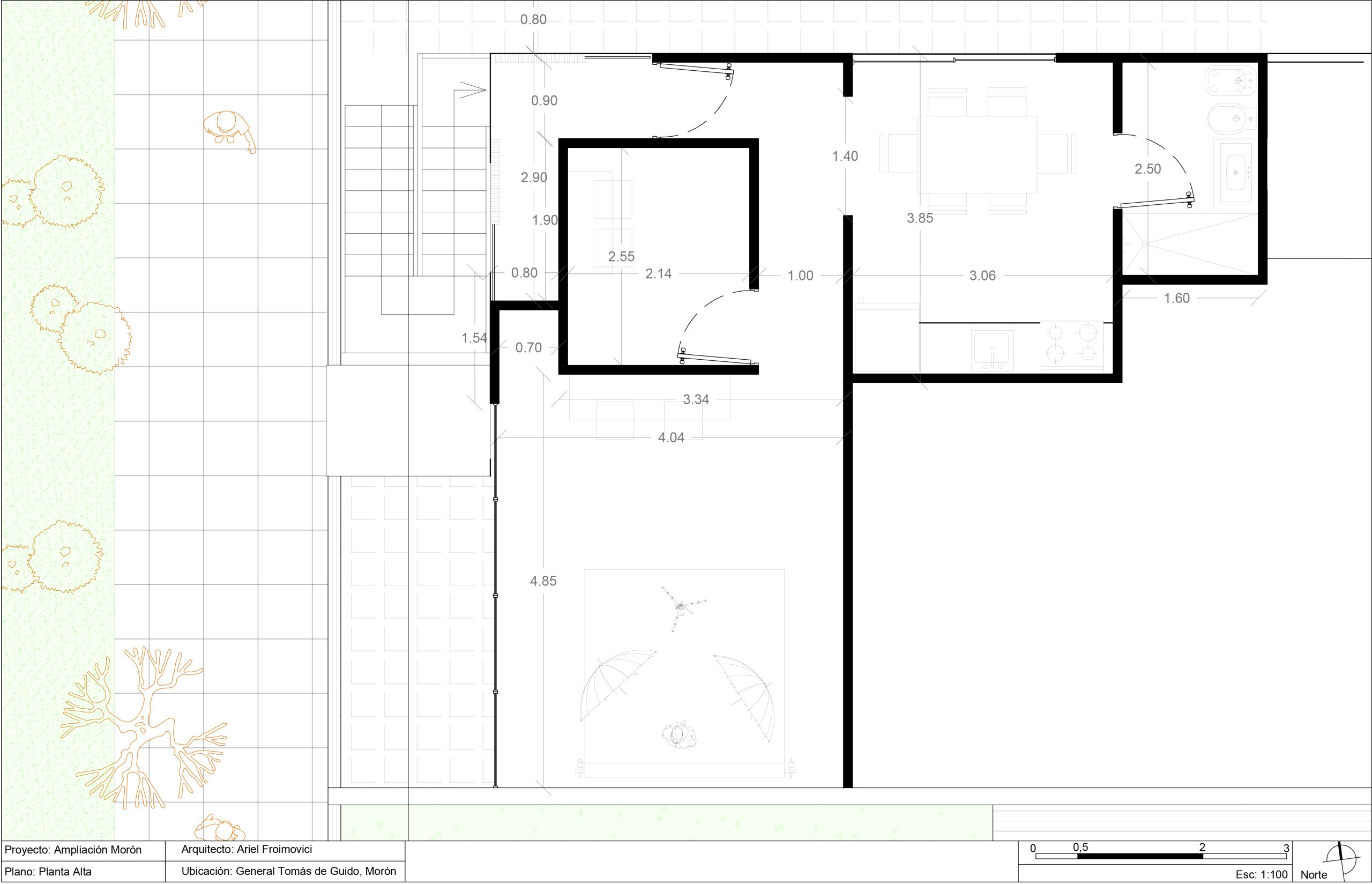 Planta alta zoom - Froimovici Arquitectos